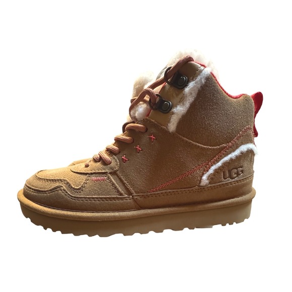 UGG Women Highland Hi Heritage Sneakers Chestnut Fiery Red Size 7 Boots - Picture 2 of 10